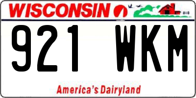 WI license plate 921WKM