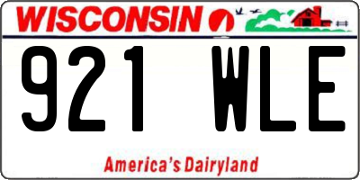 WI license plate 921WLE