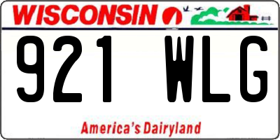 WI license plate 921WLG