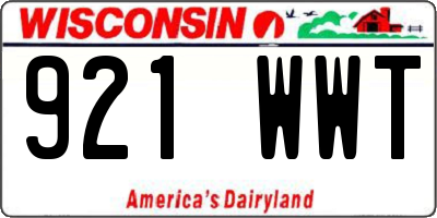 WI license plate 921WWT