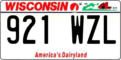 WI license plate 921WZL