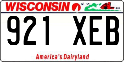 WI license plate 921XEB