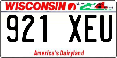 WI license plate 921XEU