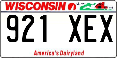 WI license plate 921XEX