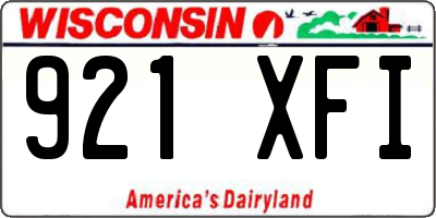WI license plate 921XFI