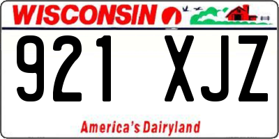 WI license plate 921XJZ