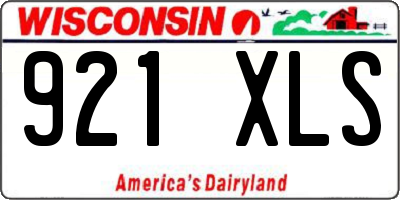 WI license plate 921XLS