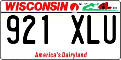 WI license plate 921XLU