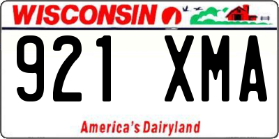 WI license plate 921XMA
