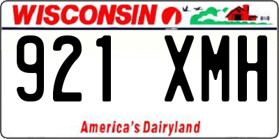 WI license plate 921XMH