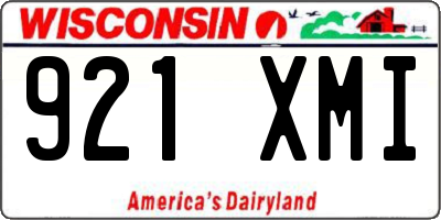 WI license plate 921XMI
