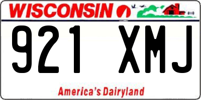 WI license plate 921XMJ