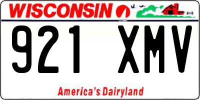 WI license plate 921XMV