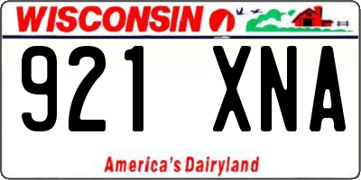 WI license plate 921XNA