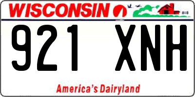 WI license plate 921XNH