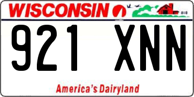 WI license plate 921XNN