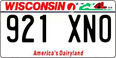 WI license plate 921XNO