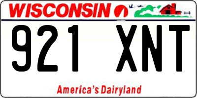 WI license plate 921XNT