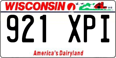 WI license plate 921XPI