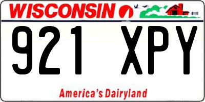 WI license plate 921XPY