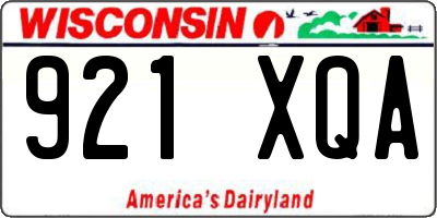 WI license plate 921XQA
