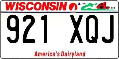 WI license plate 921XQJ