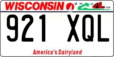 WI license plate 921XQL