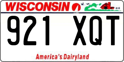 WI license plate 921XQT