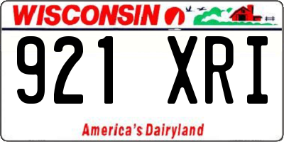WI license plate 921XRI