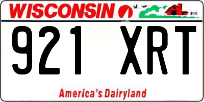 WI license plate 921XRT