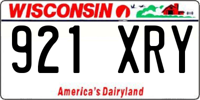 WI license plate 921XRY