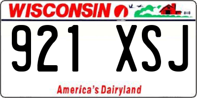 WI license plate 921XSJ