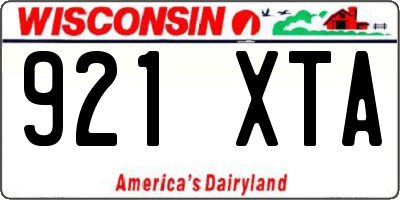 WI license plate 921XTA