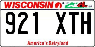 WI license plate 921XTH