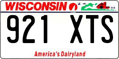 WI license plate 921XTS