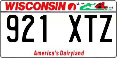 WI license plate 921XTZ