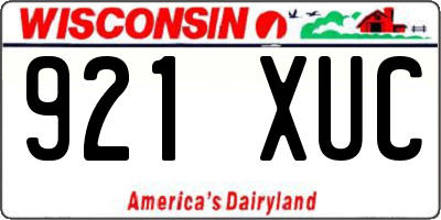 WI license plate 921XUC