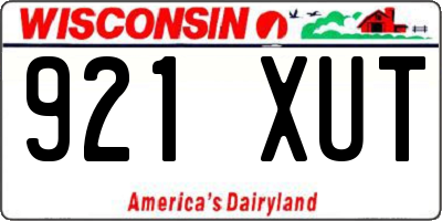 WI license plate 921XUT