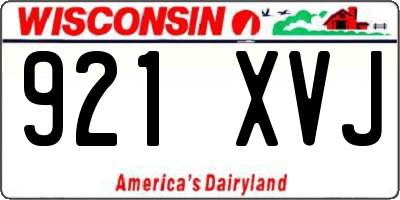 WI license plate 921XVJ