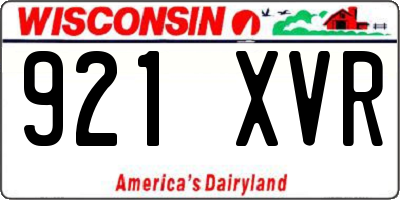 WI license plate 921XVR