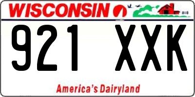 WI license plate 921XXK