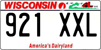 WI license plate 921XXL