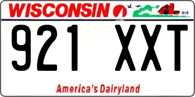 WI license plate 921XXT