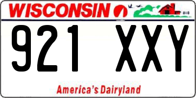 WI license plate 921XXY