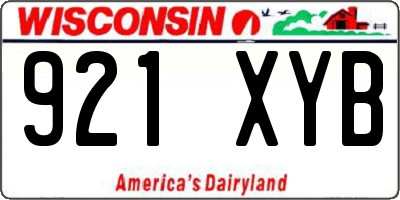 WI license plate 921XYB