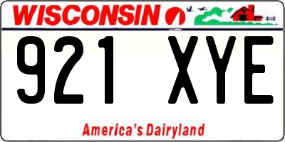 WI license plate 921XYE