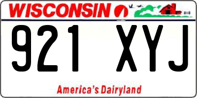 WI license plate 921XYJ