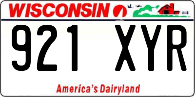 WI license plate 921XYR