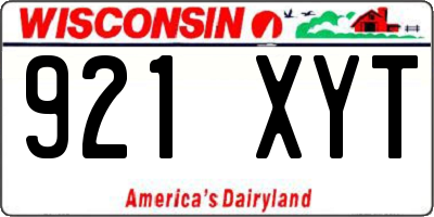 WI license plate 921XYT