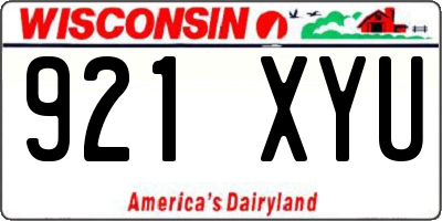 WI license plate 921XYU